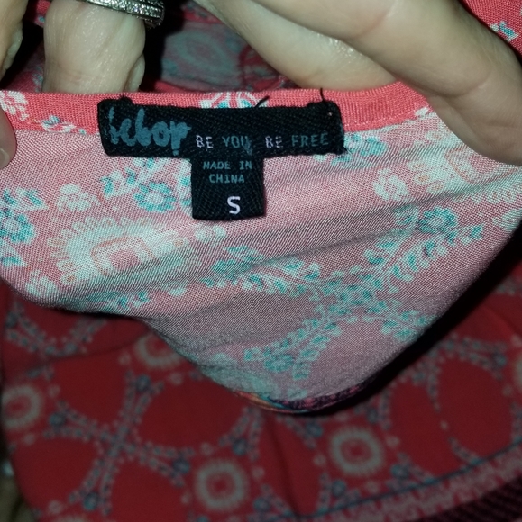 BeBop coral multicolor romper Small - Picture 2 of 7